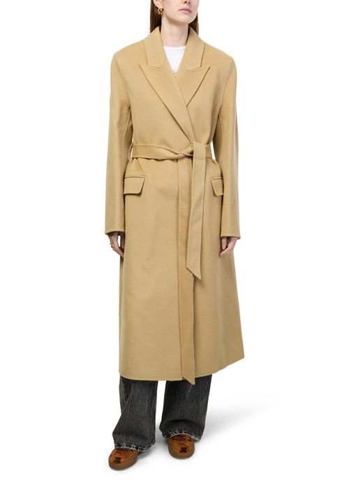 ACNE STUDIOS Long belted coat in cashmere blend