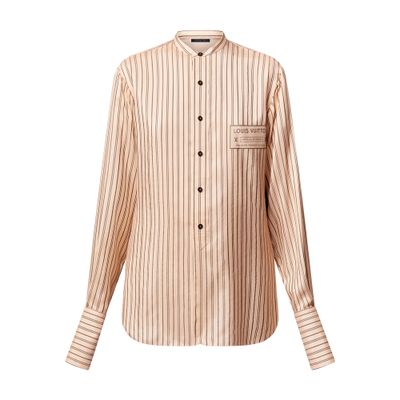 Louis Vuitton Collarless Neverfull Stripes Shirt In Beige
