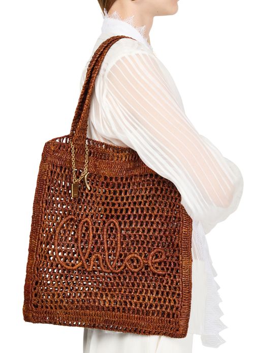 CHLOE Summer Banana crochet tote bag