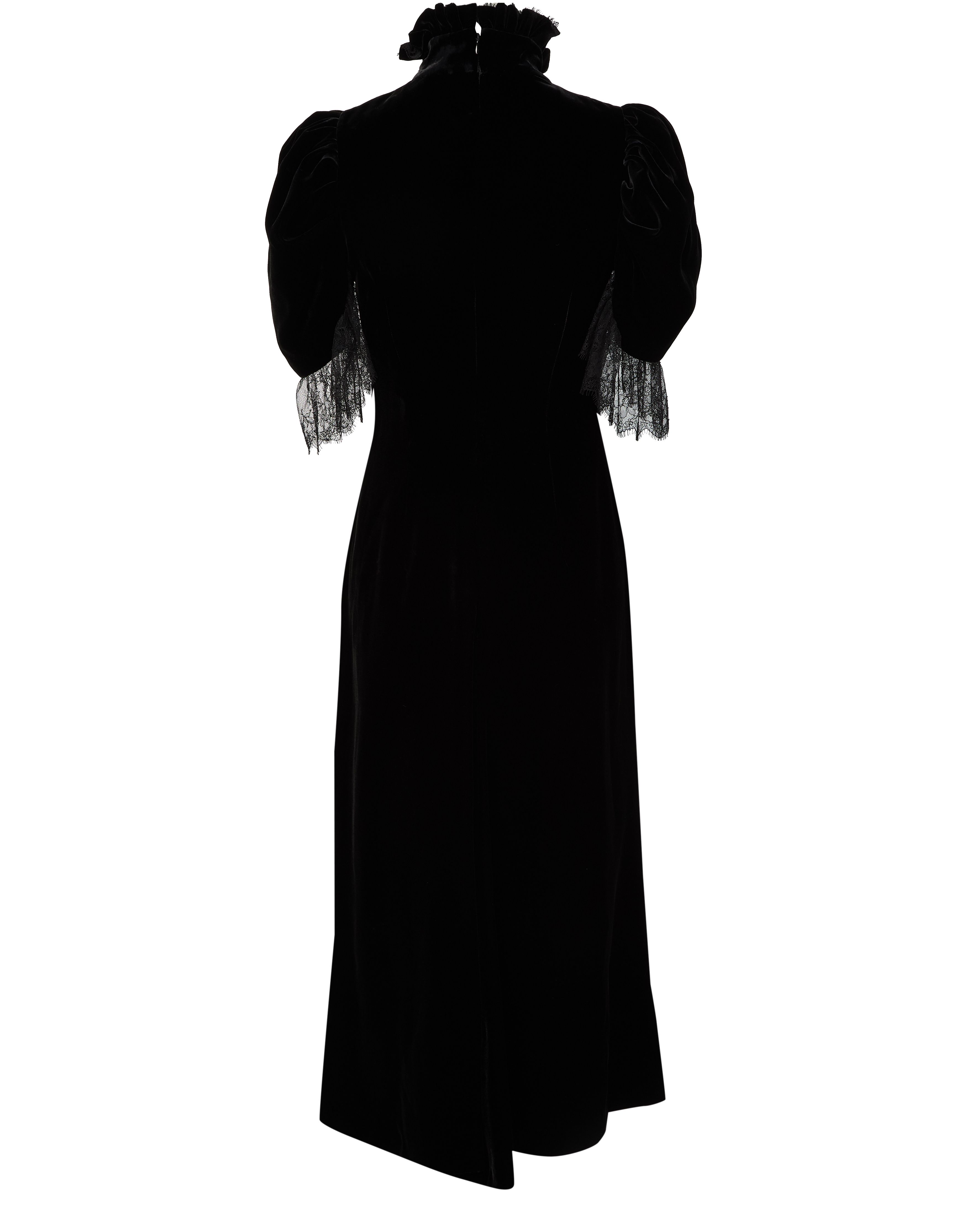 Flowing velvet midi dress thumbnail 3