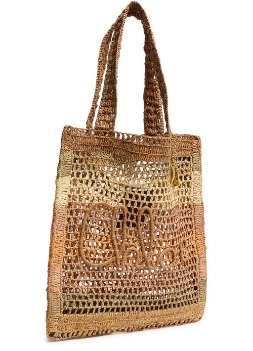 CHLOE Summer Banana raffia tote bag