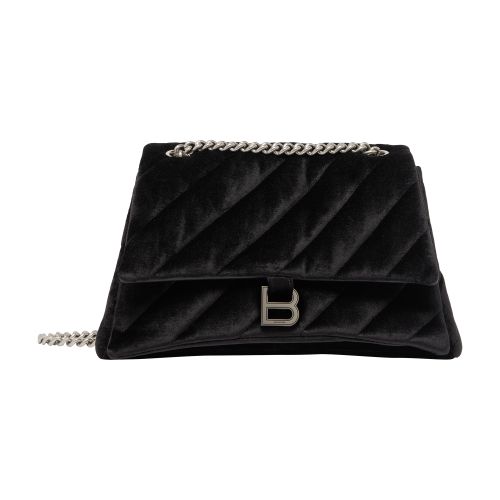 Shop Balenciaga Monaco Medium Chain Bag In Black