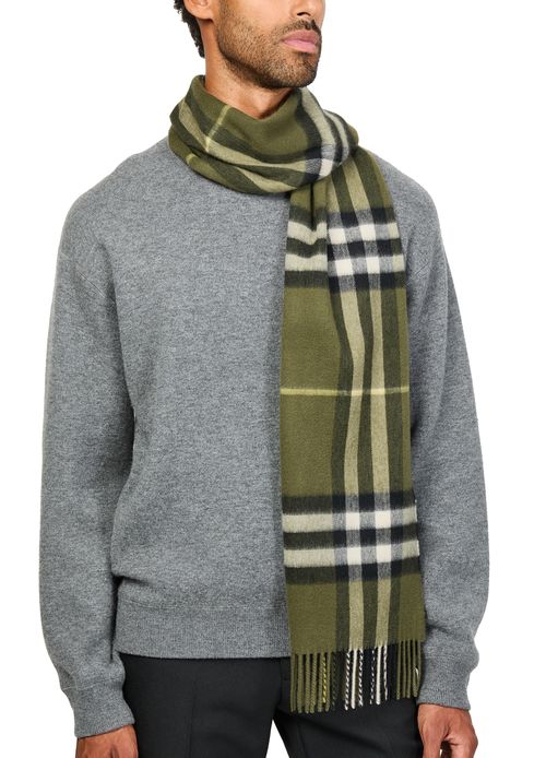 BURBERRY Checked cashmere scarf