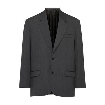 Shop Acne Studios Classic Jacket In Dark_grey_melange