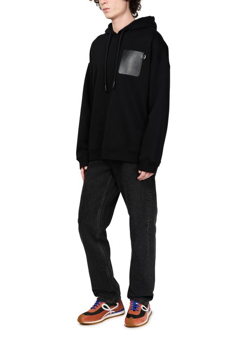 LOEWE Casual round-neck cotton hooded sweatshirt