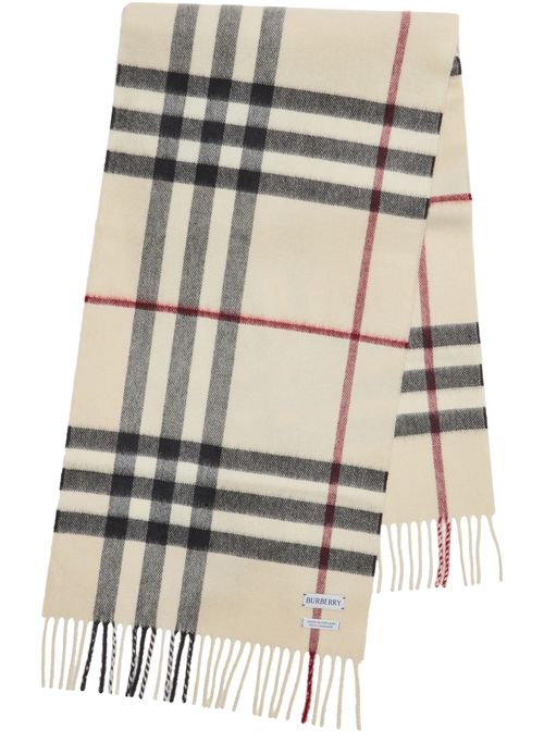 BURBERRY Check cashmere scarf