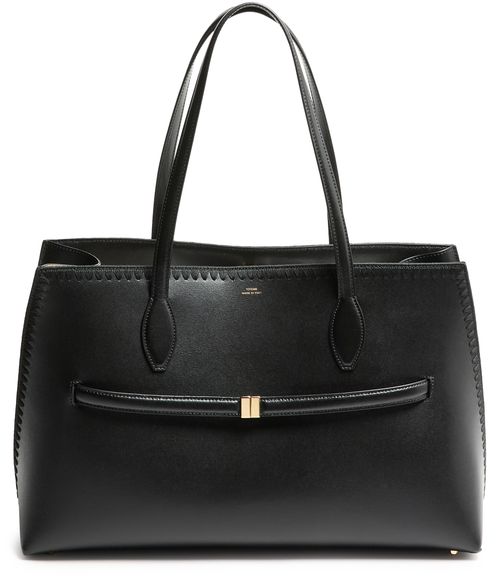 TOTEME Embroidered leather lounge tote bag