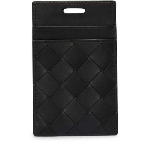 BOTTEGA VENETA Intrecciato card holder with shoulder strap