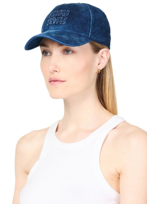 MIU MIU Casquette de base-ball en velours