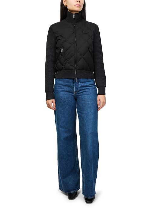 BURBERRY Veste en nylon et laine Check-Stitch