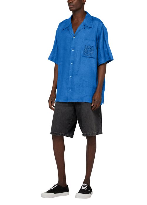 LOEWE Anagram linen short-sleeve shirt