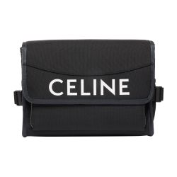 MEDIUM MESSENGER TREKKING IN NYLON WITH CELINE PRINT - BLACK