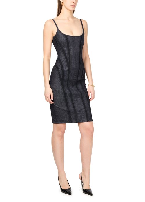MUGLER Kurzes Kleid im Materialmix