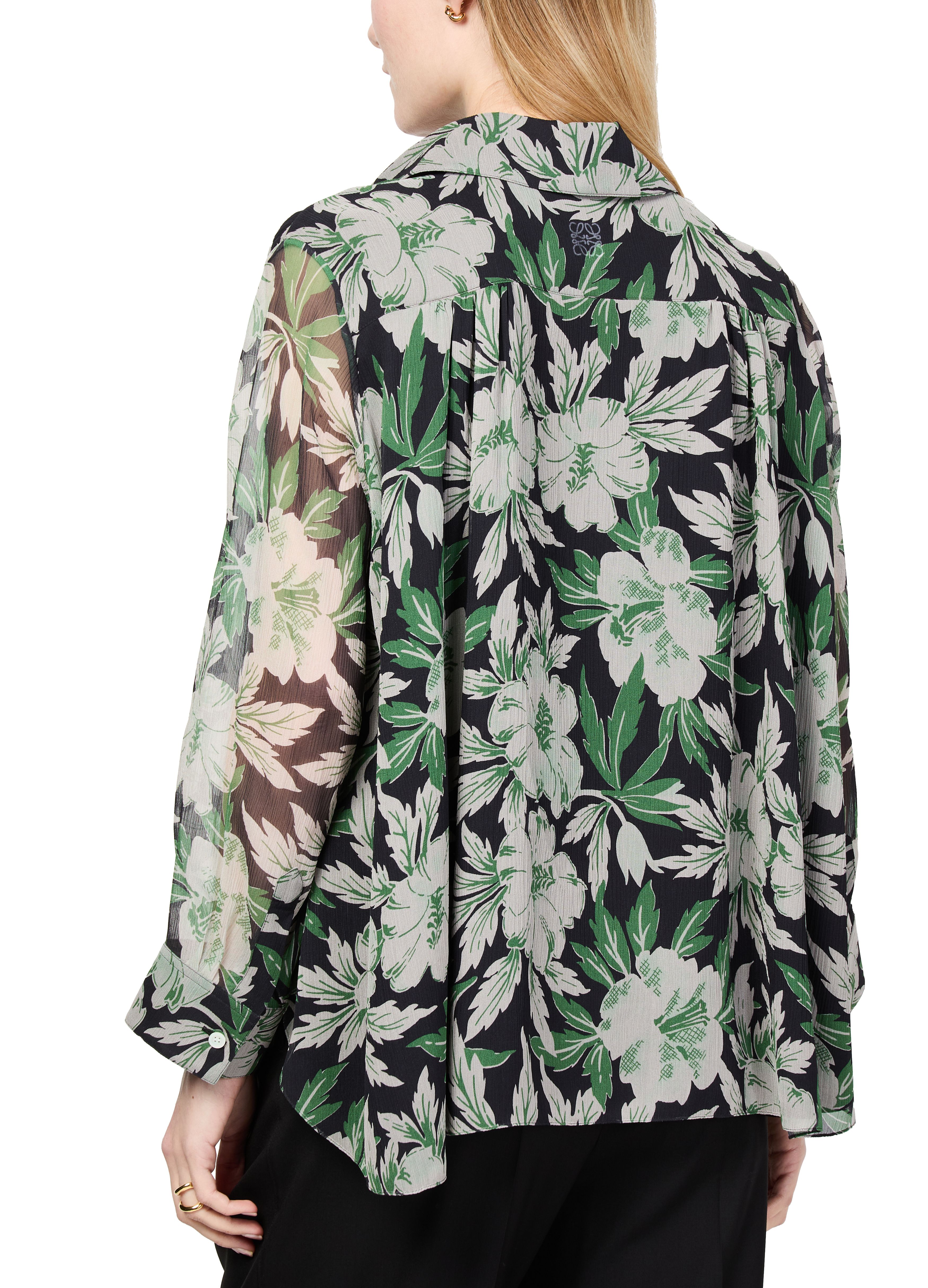 Floral print silk shirt thumbnail 5