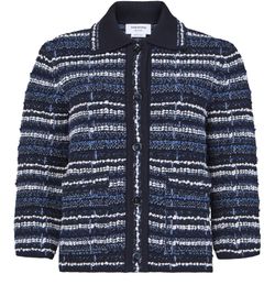 THOM BROWNE☆ウール ショート丈 ジャケット EU42 NAVY LADIES 三越伊勢丹 | THOM BROWNE/トムブラウン_men 通販 | メリノ