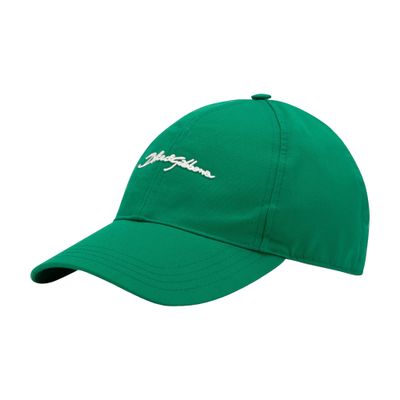 Dolce & Gabbana Logo-appliqué Cotton Baseball Cap In Green