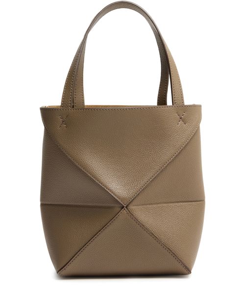 LOEWE Mini Puzzle Fold tote in soft grained calfskin