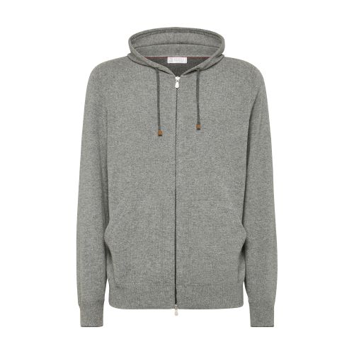 Shop Brunello Cucinelli Sweatshirt Style Cardigan In Gris_fonce