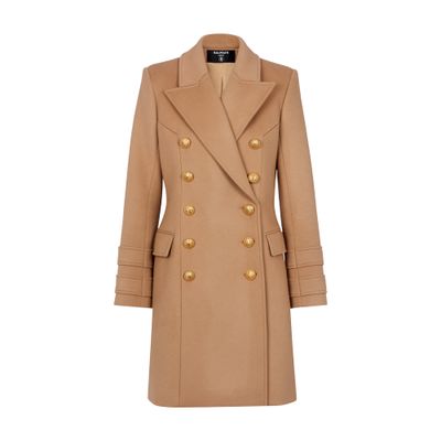 Full length camel wool coat hotsell