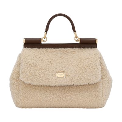 Dolce & Gabbana Medium Sicily Handbag In Brown