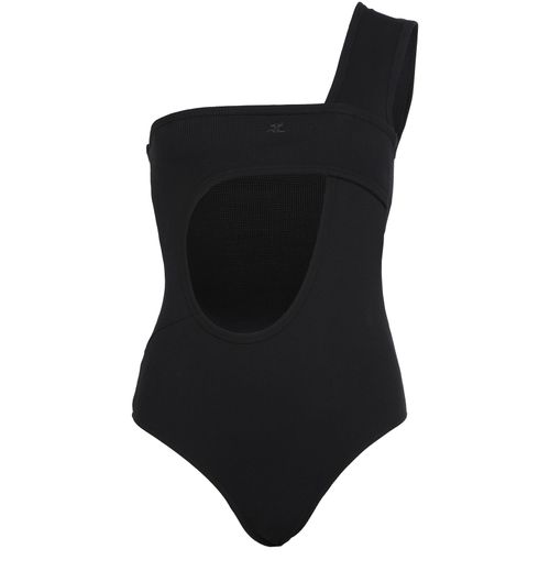 COURREGES Body croisé en maille bords-côtes 90's