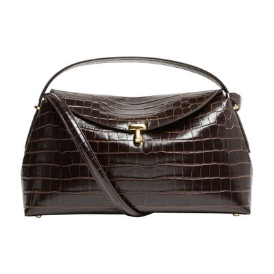 Totême T-lock Top Handle Bag In Brown