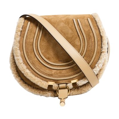 Chloé Marcie Shoulder Bag In Sand