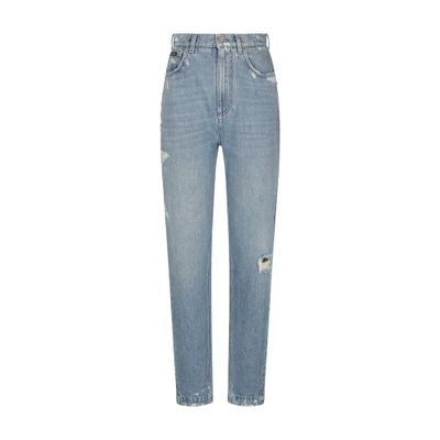 Shop Dolce & Gabbana Jeans With Mini-ripped Details In Combined_colour