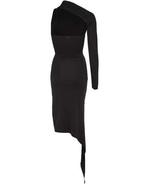COURREGES One shoulder crepe jersey dress