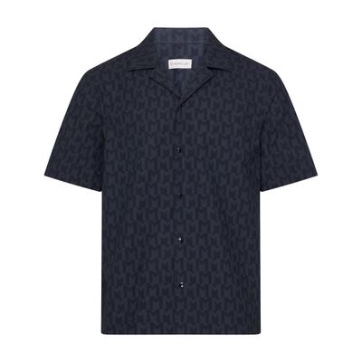 Moncler Short-sleeved Shirt In Blue