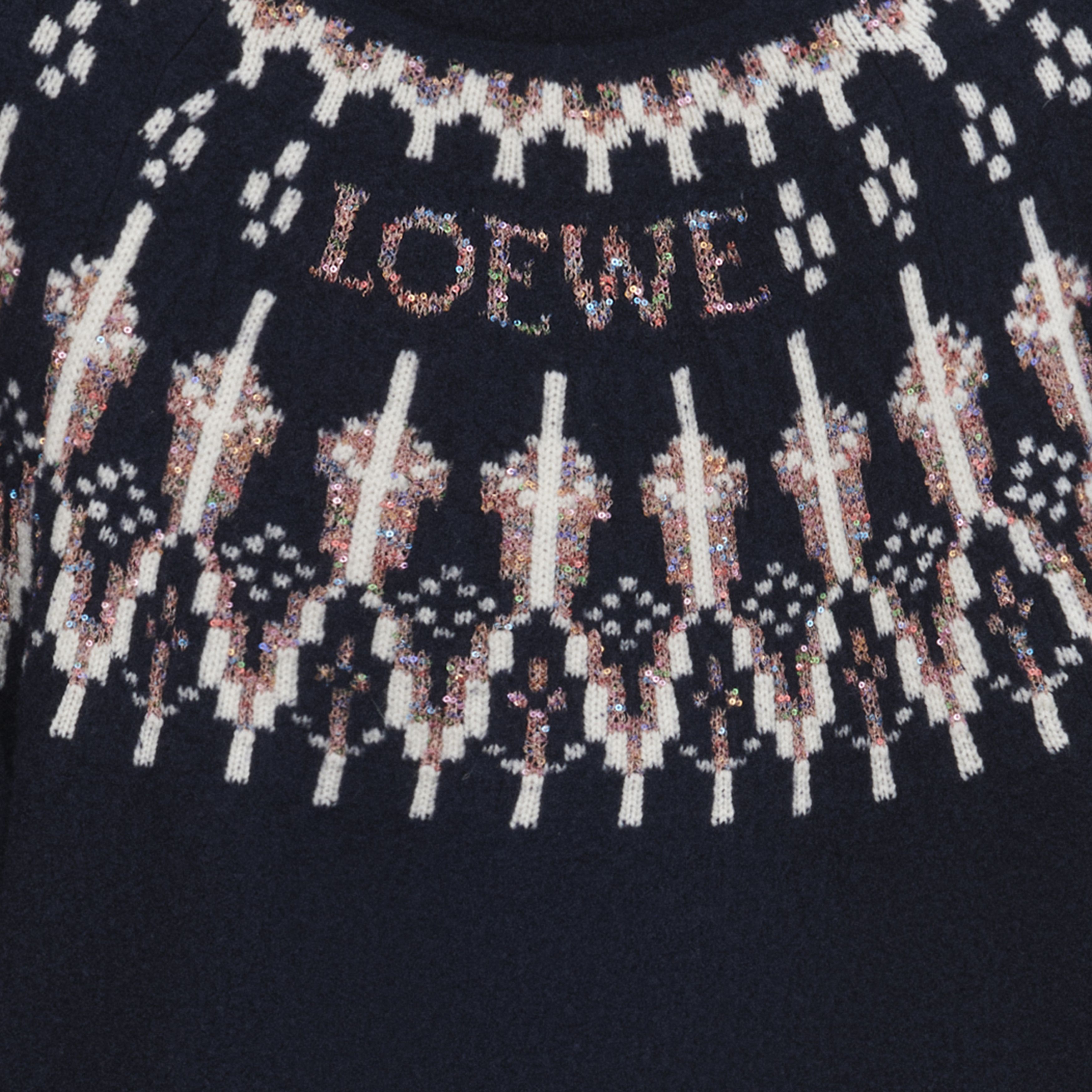 Round-neck wool blend sweater thumbnail 3