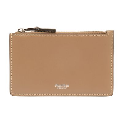 Max Mara Zipped Card Holder In Grey