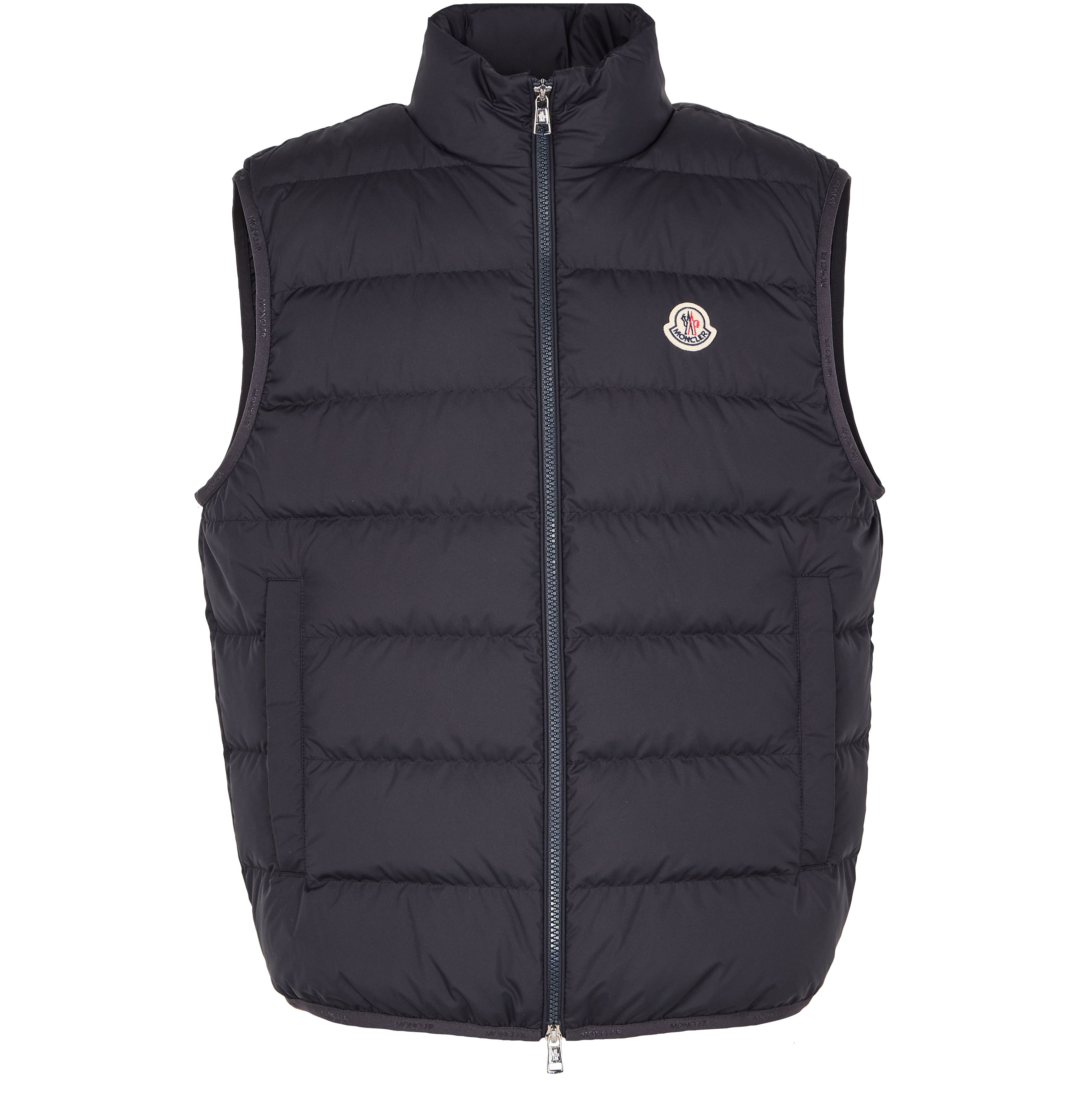 Contrin sleeveless down jacket