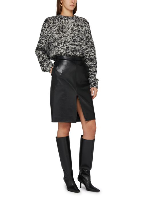 ANINE BING Tyra leather mini skirt