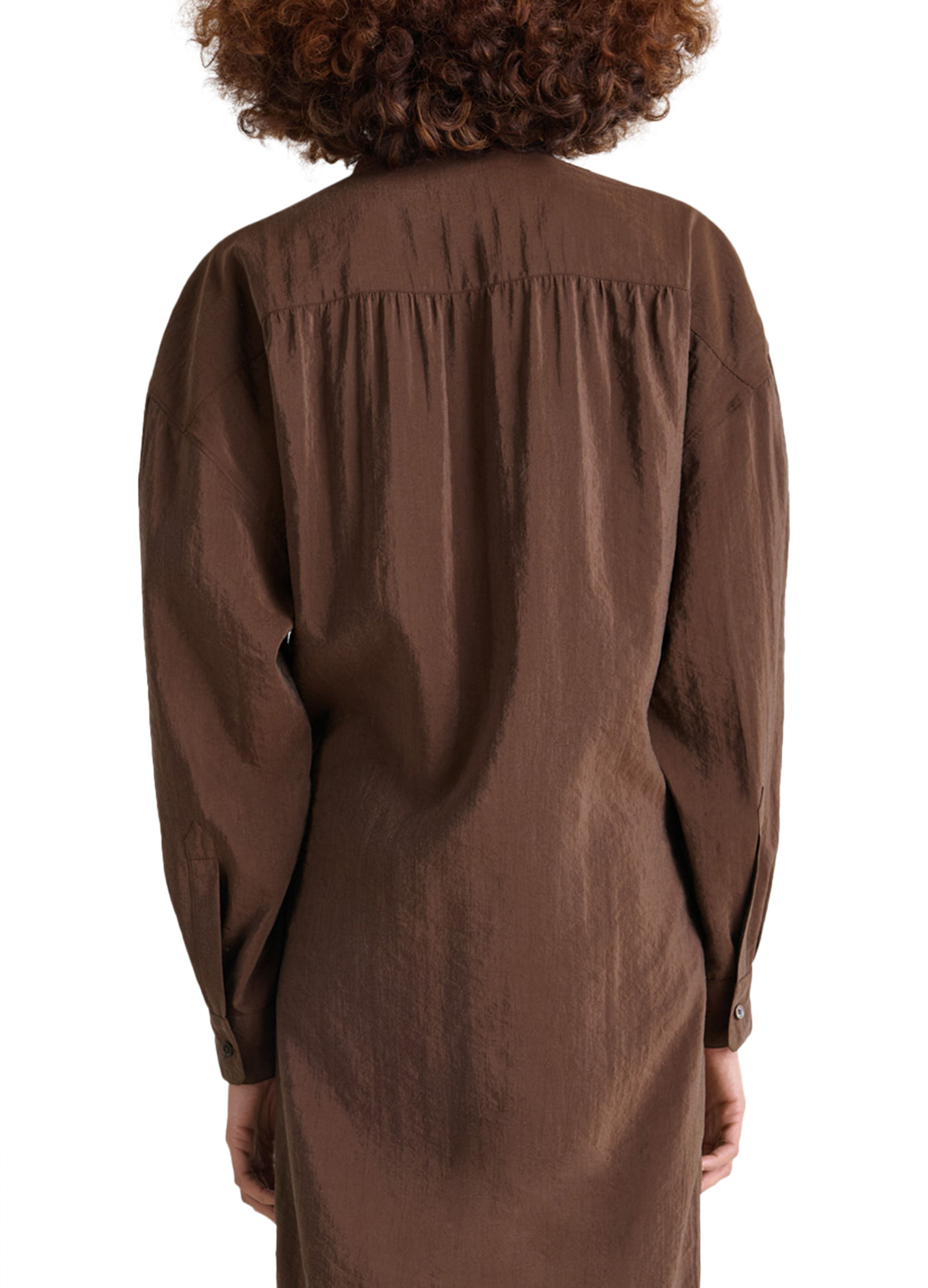 Straight collar twisted shirt dress thumbnail 3