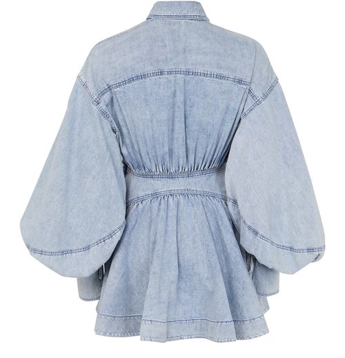 ZIMMERMANN Rebellion mini denim wrap dress