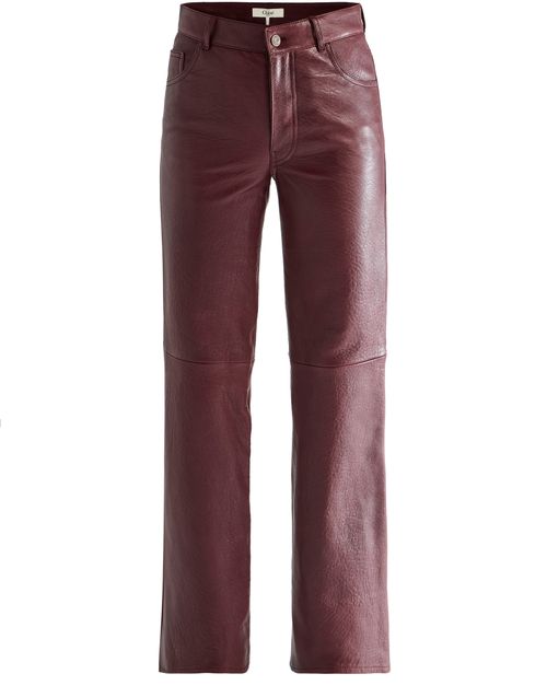 CHLOE Leather flare pants
