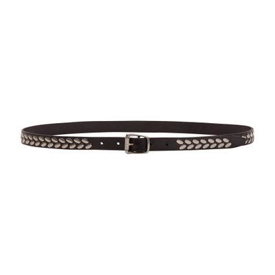 Lemaire Almond Stud Belt 20 In Brown