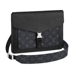 Louis Vuitton Outdoor Messenger Monogram Eclipse Taiga Black - Mens