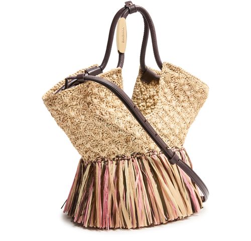 ZIMMERMANN Goldentime mini fringed tote bag