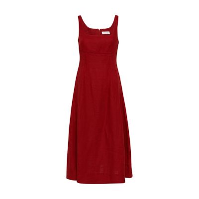 Chloé Midi Dress In Peppery_red