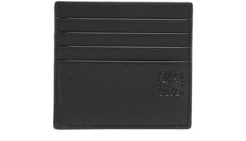 LOEWE Porte-cartes simple ouvert en cuir de veau simple grainé souple