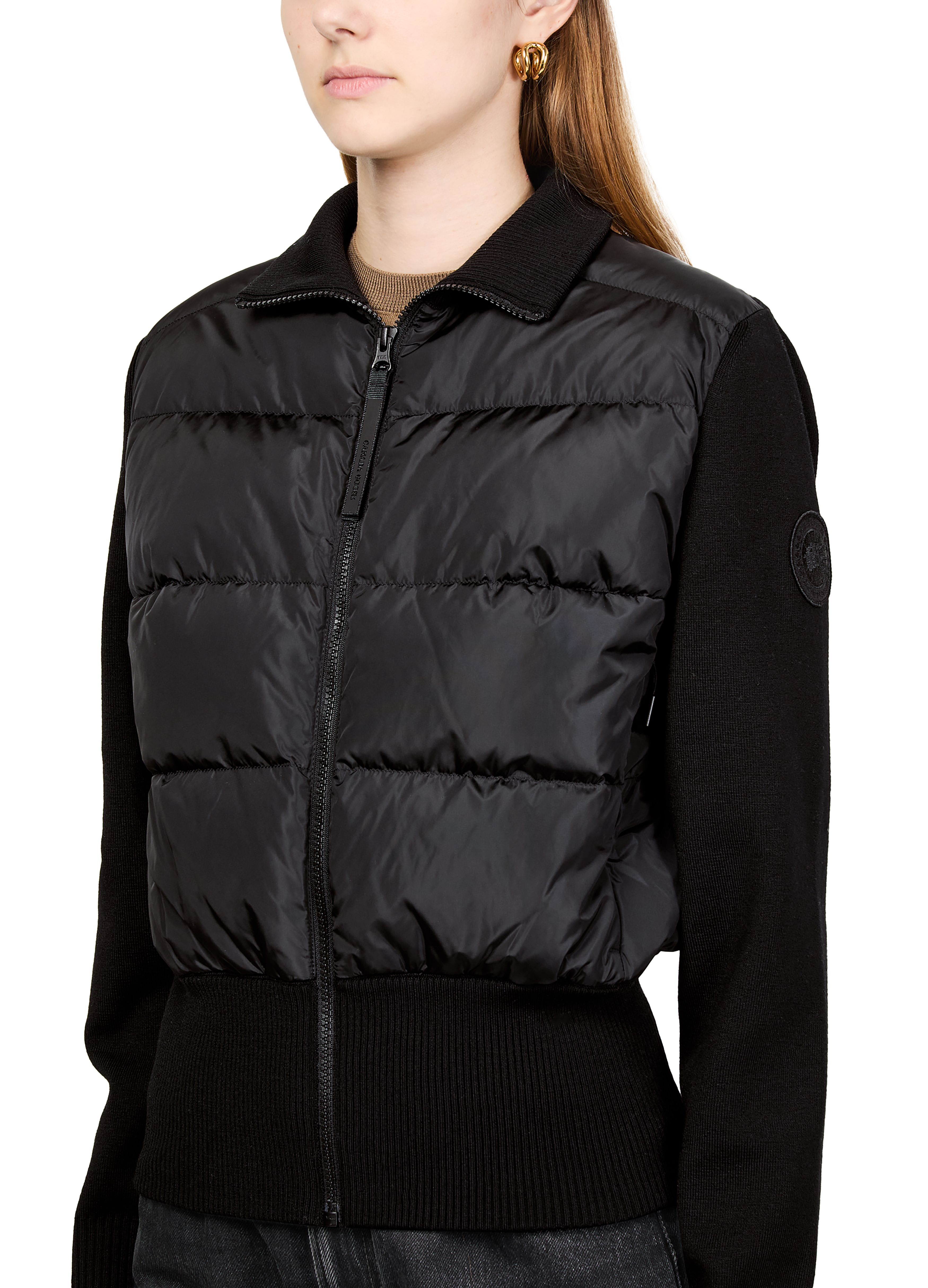Hybride large quilted knit jacket thumbnail 4