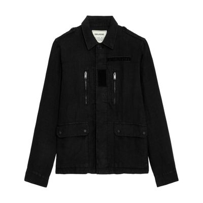 Zadig & Voltaire Leinenjacke Kido In Black