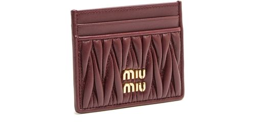 MIU MIU Porte carte en cuir matelassé