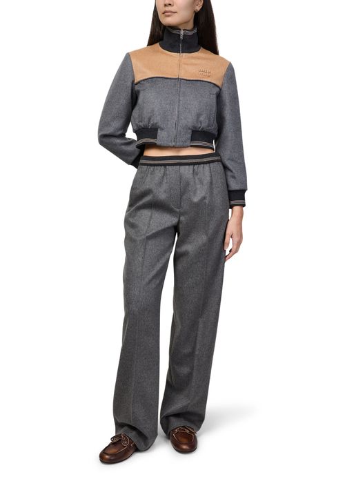 MIU MIU Wool pants with drawstring