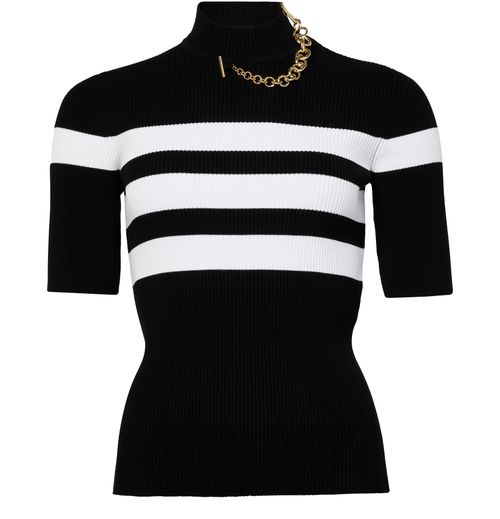 JEAN PAUL GAULTIER The viscose knitted short sleeves pullover