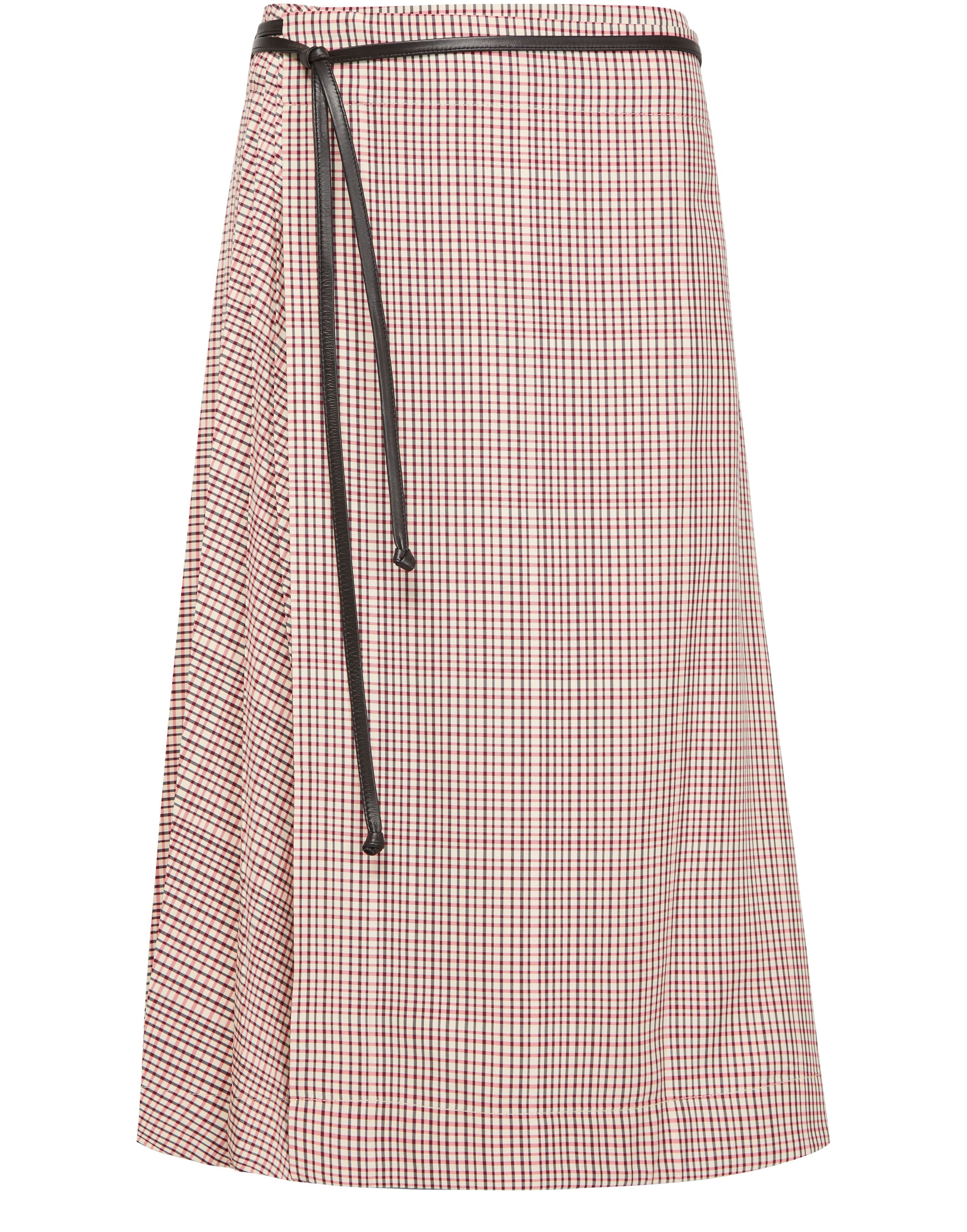 Chequered cotton skirt