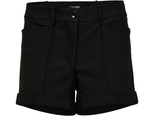 TOM FORD Stretch cotton tricotine tailored mini shorts