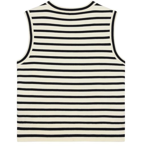 CELINE Triomphe sleeevess marinière sweater in wool